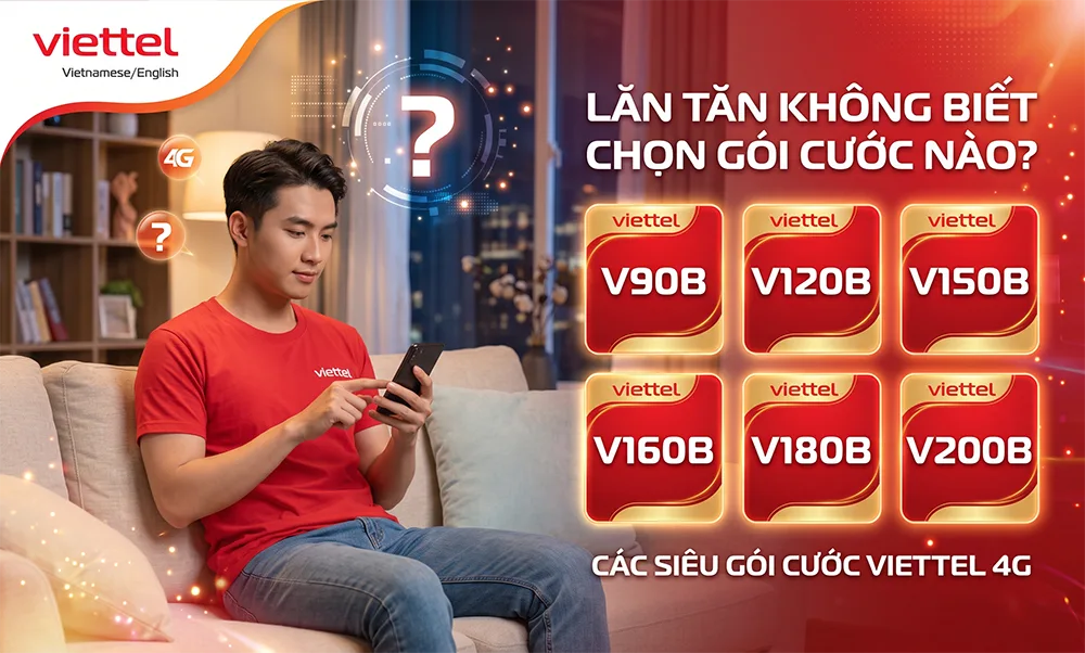 So Sánh Các Gói Cước V90B, V120B, V150B, V160B, V180B, V200B Của Viettel. Bạn Nên Chọn Gói Nào?