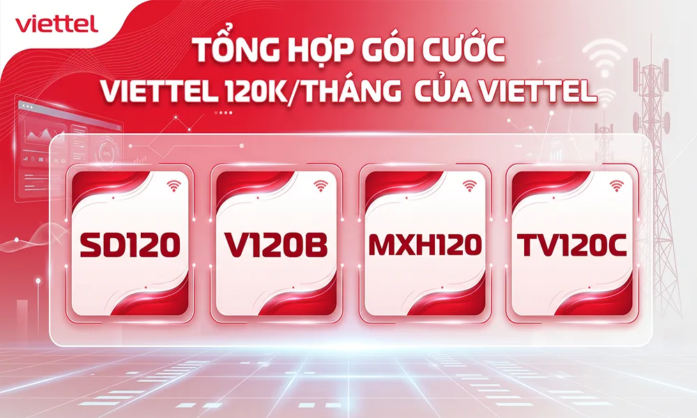 Tổng Hợp Các Gói Cước Viettel 120k/Tháng: SD120, V120B, MXH120, TV120C Mới Nhất 2026 - Đâu Là Lựa Chọn Dành Cho Bạn?